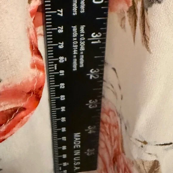 Torrid 00 Floral Print High Low Chiffon Button Front Tunic Shirt Womens Sz 10/12 - Picture 4 of 5